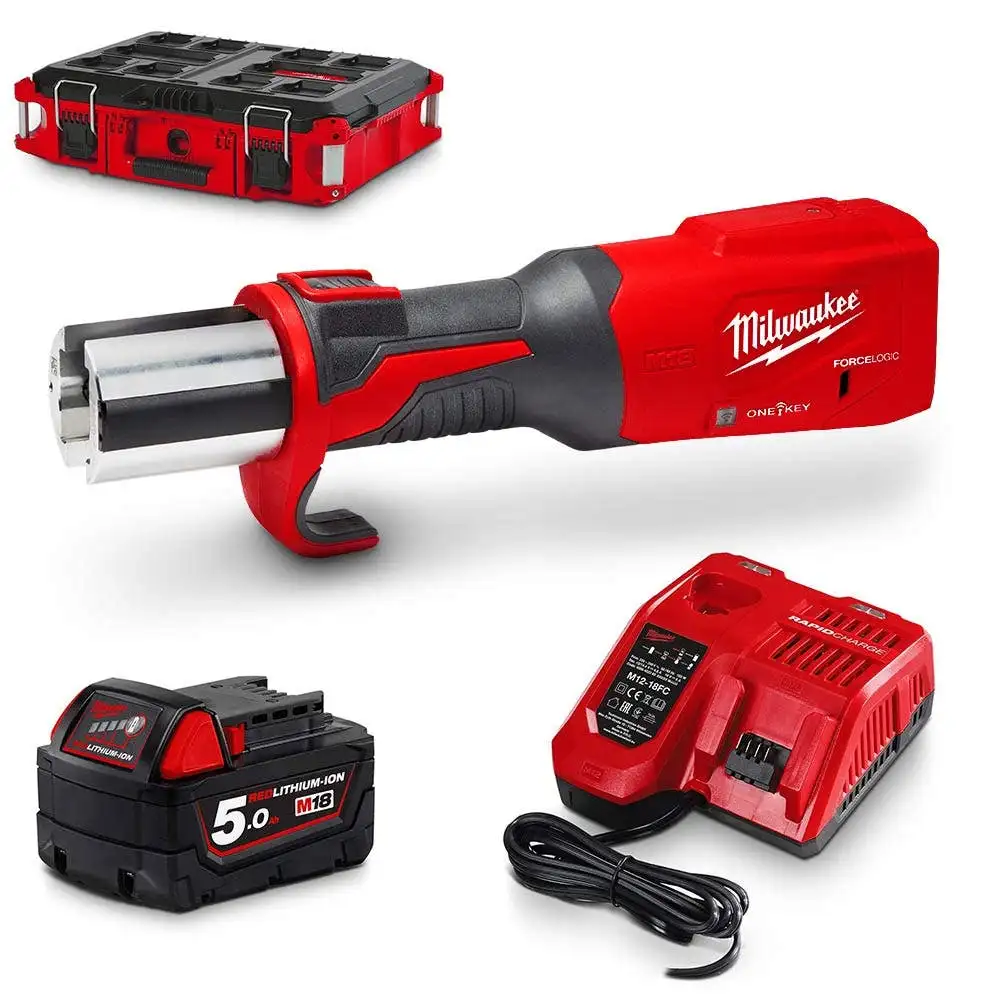 MILWAUKEE 18V Brushless ONE-KEY FORCE LOGIC 1 x 5.0Ah Press Tool Kit M18ONEBLHPT-501P