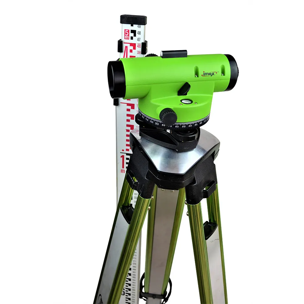 IMEX LAR 32x Magnification Auto Level w/ Tripod & 5m Staff 012-ILAR32S