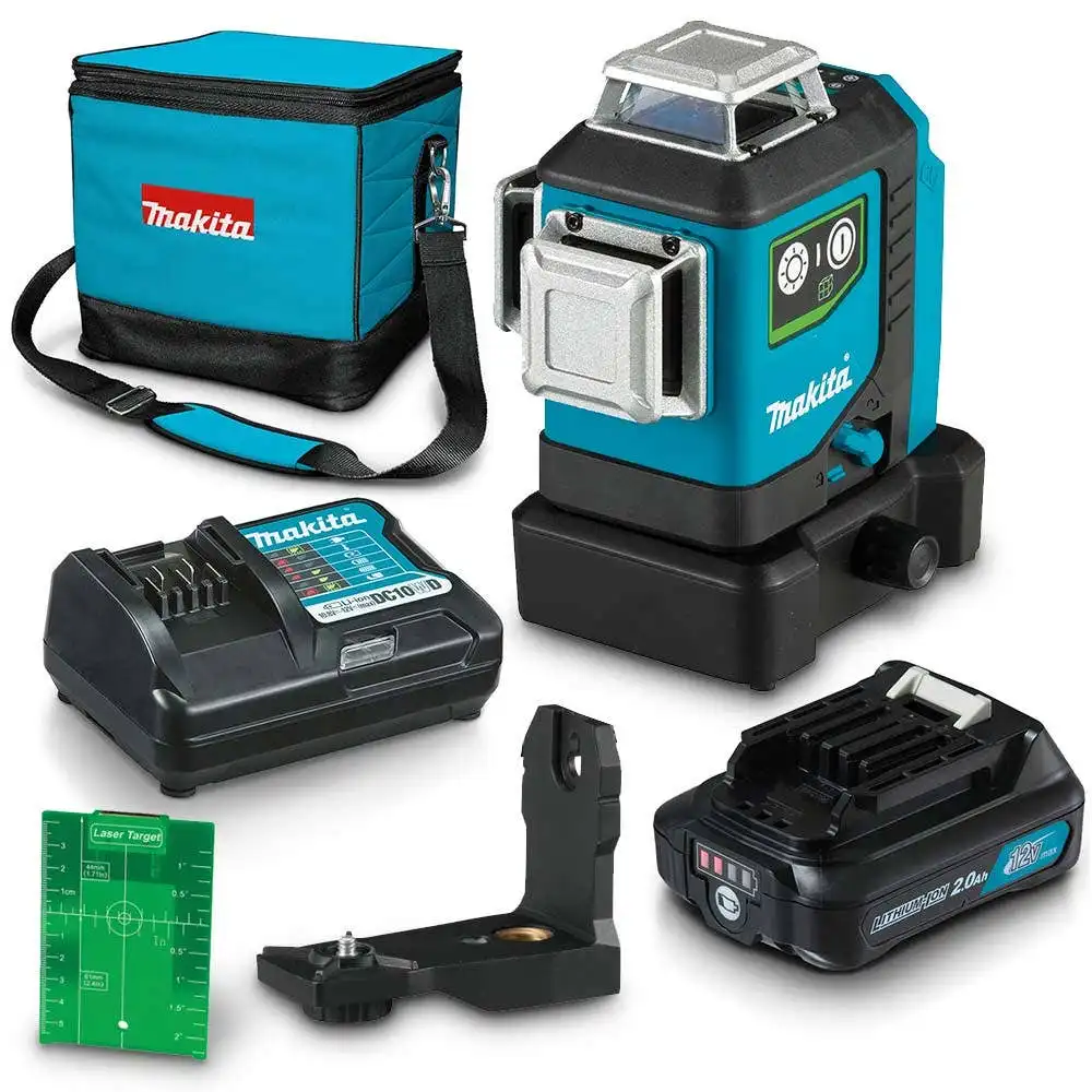 MAKITA 12V Max Green 3 x 360°Line Laser Kit SK700GDWA