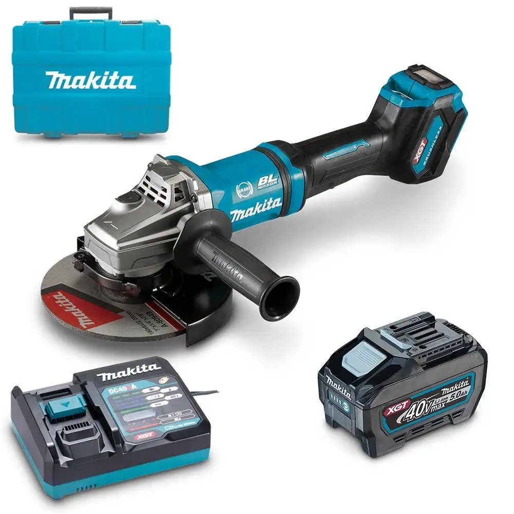 MAKITA 40V Max XGT Brushless 180mm 1x5.0Ah Angle Grinder Kit GA037GT101
