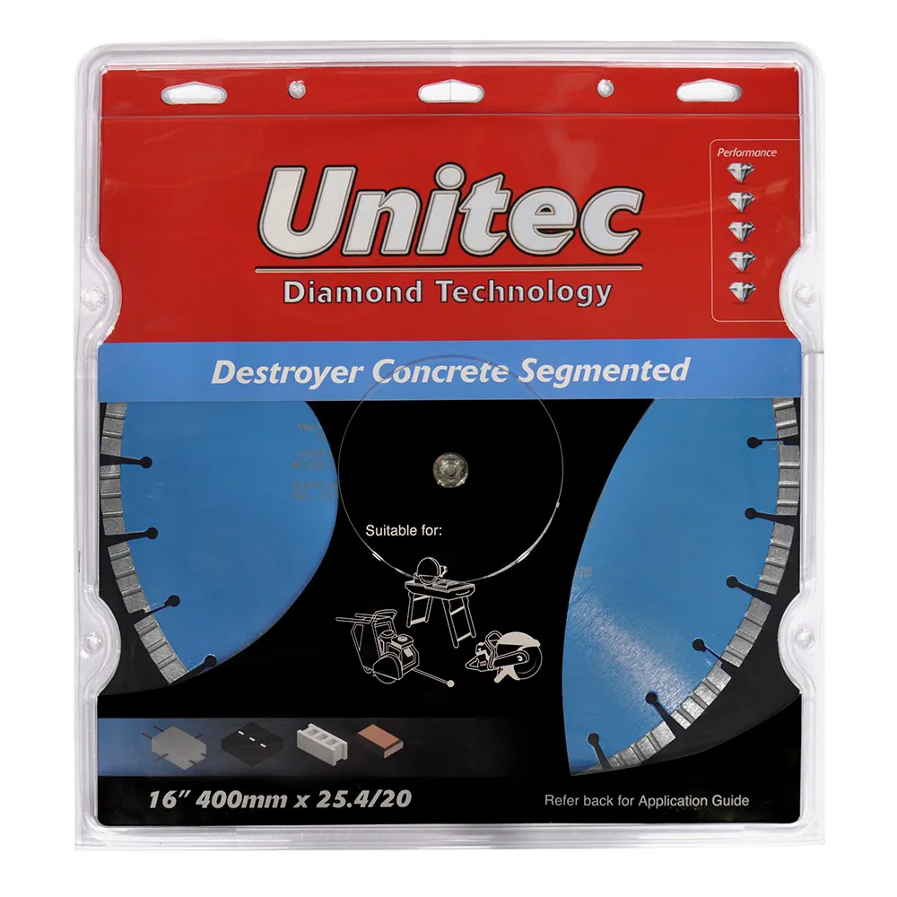 UNITEC 400mm Segmented Diamond Blade for General Purpose Cutting - DESTROYER U-16LTS12C
