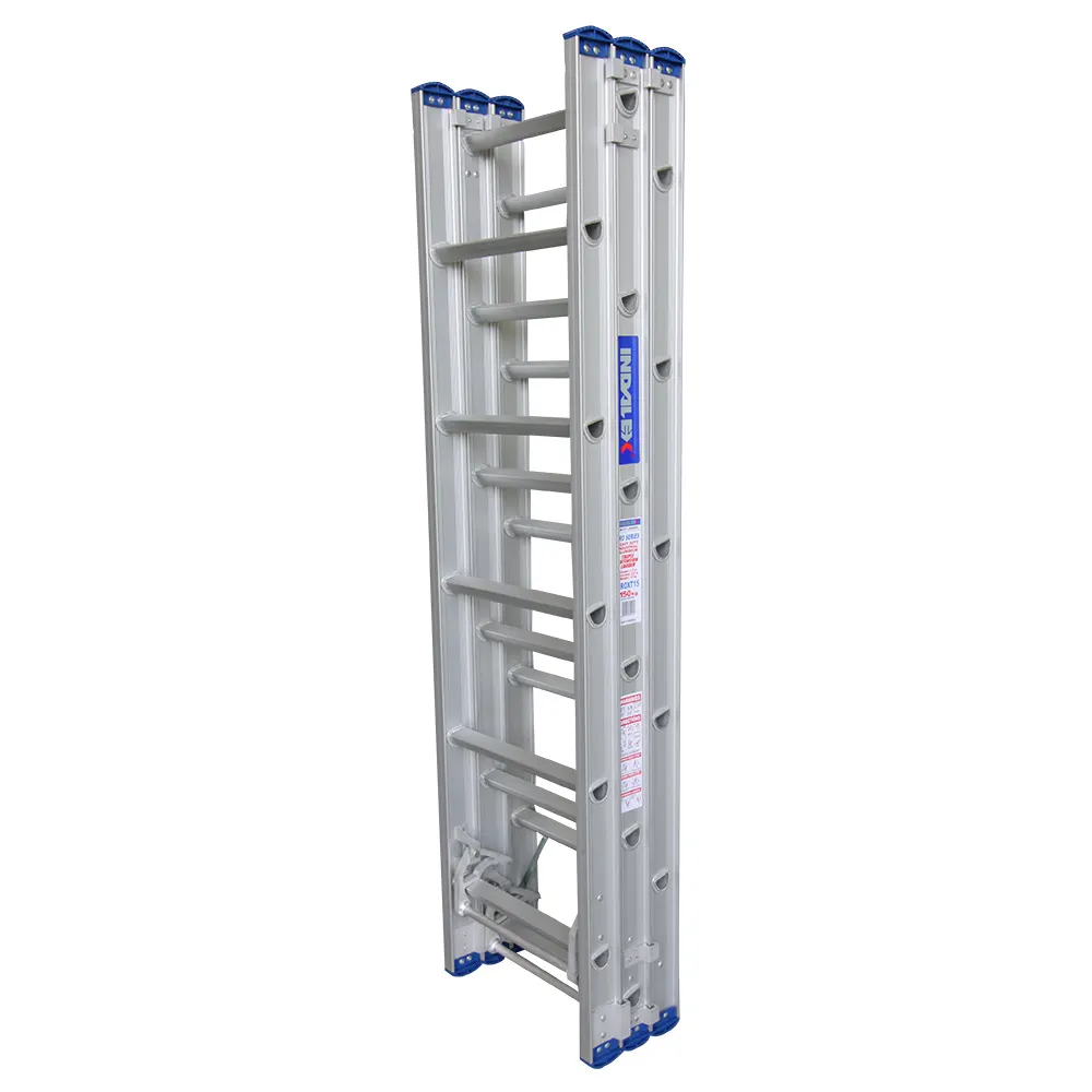 INDALEX 150kg Pro 1.7m-4.5m Triple Extension Aluminium Ladder PROXT15