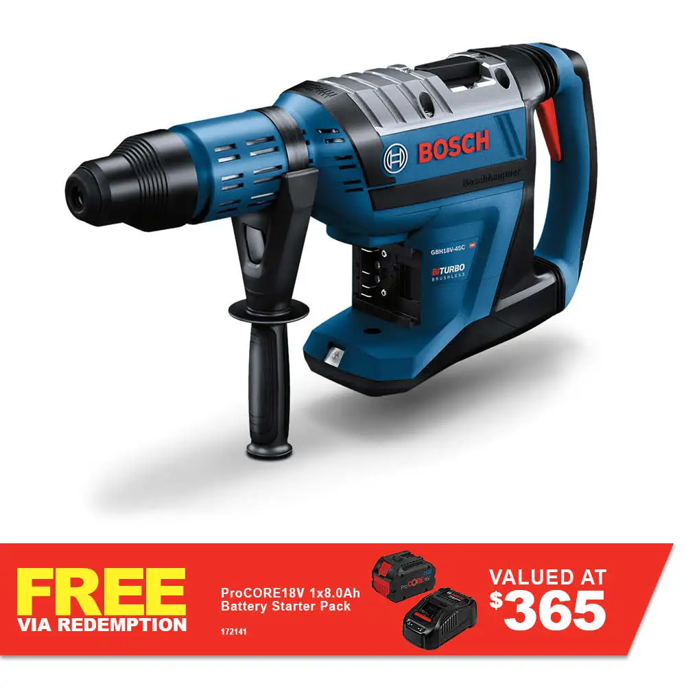 BOSCH 18V BITURBO Brushless SDS Max Rotary Hammer Skin GBH 18V-45 C 0611913040