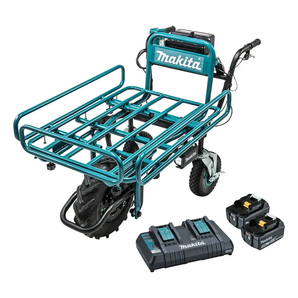 Makita 18V Brushless 2 x 5.0Ah Wheelbarrow Pipe Frame Kit DCU180PT2F
