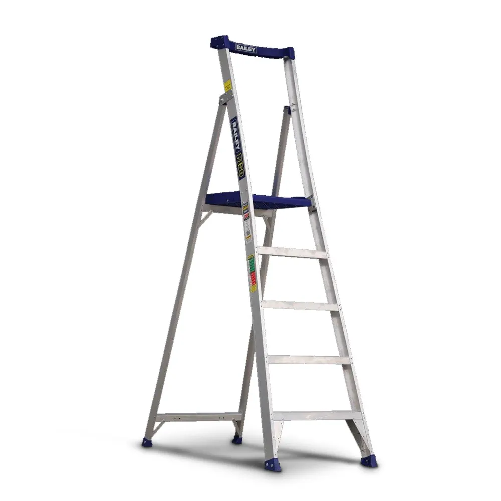BAILEY P1505 Platform Step Ladder 1.5m Aluminium 150kg Industrial FS14068