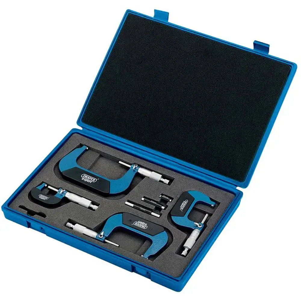 DRAPER 0-100mm Metric Outside Micrometer - 4 Piece 46607