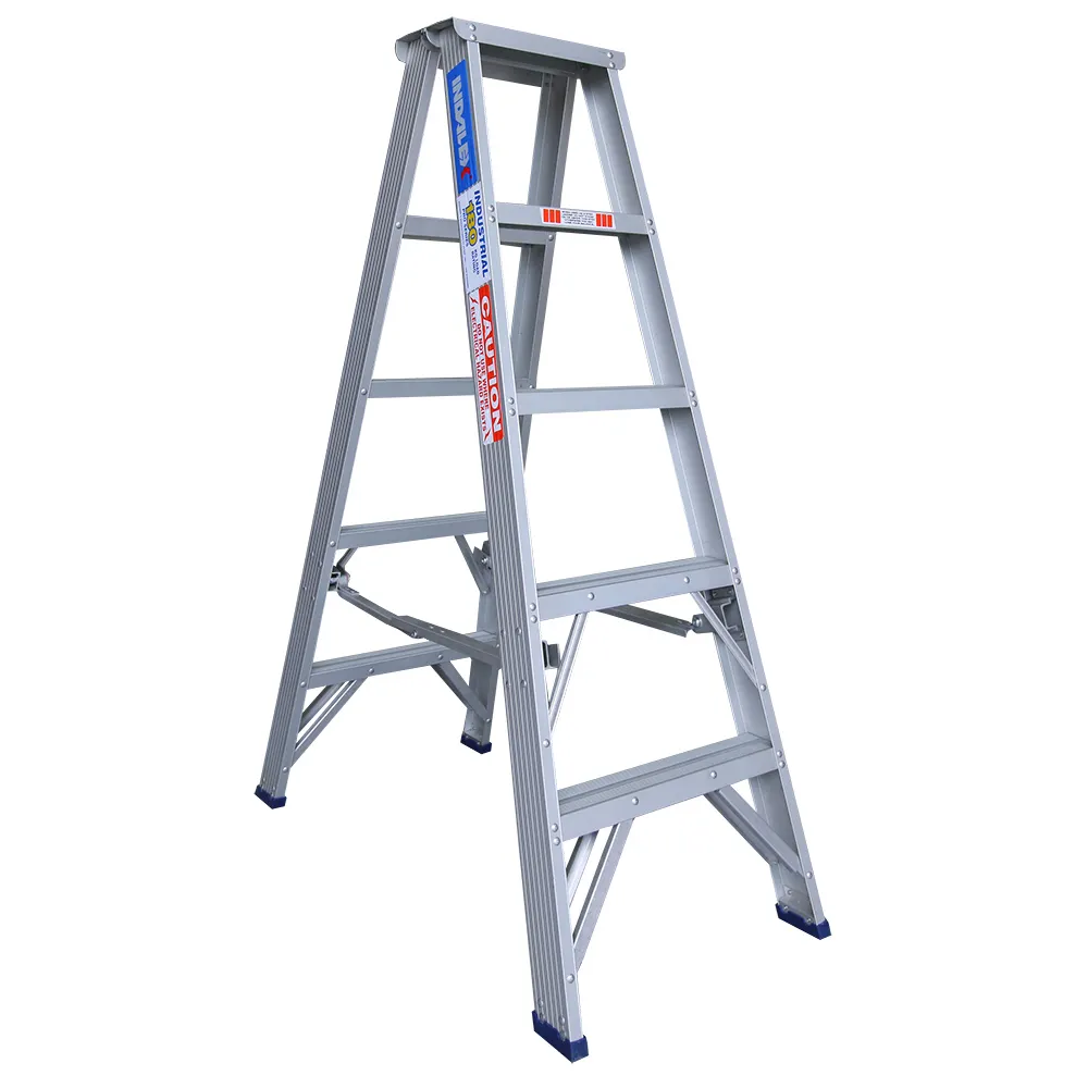 INDALEX 180kg Pro 1.5m Aluminium Double Sided Step Ladder PROS5D