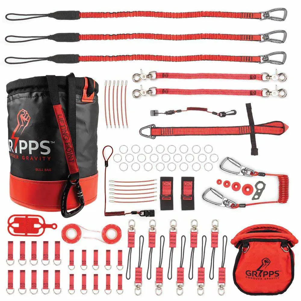 GRIPPS 40 Tool Tether Kit With Bull Bag And Bolt-Safe Pouch H01403