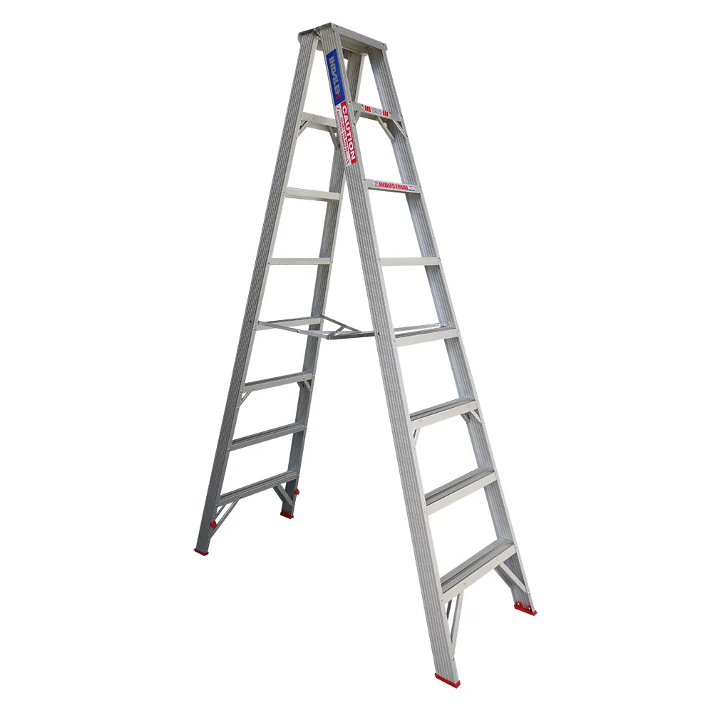 INDALEX 120kg Trade 2.4m Aluminium Double Sided Step Ladder TRDS8D