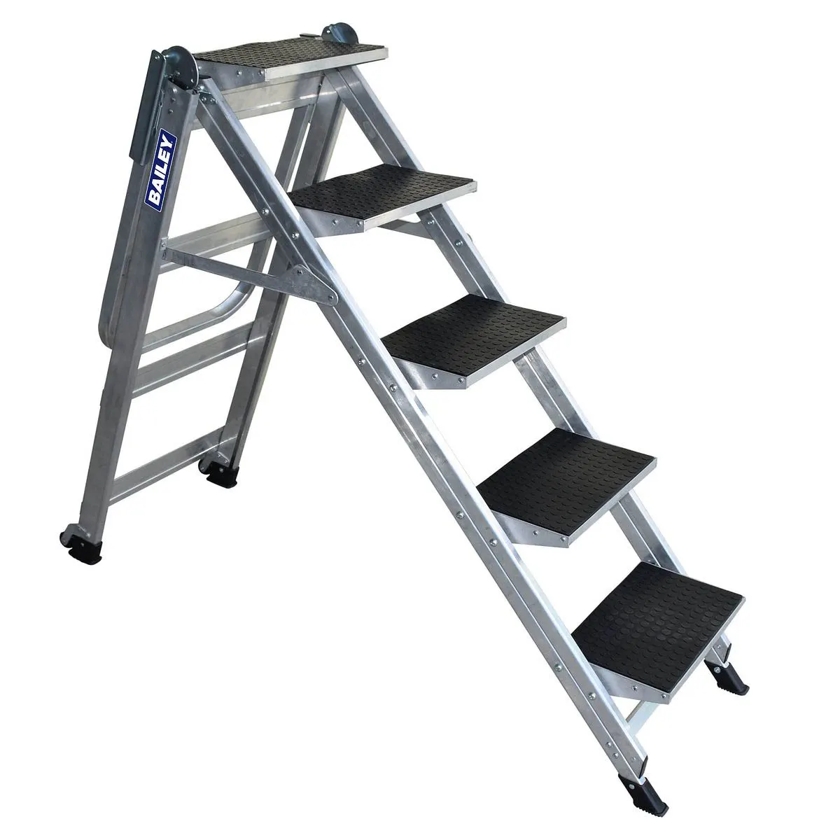 BAILEY Stairway Ladder 5 Step with Safety Rail FS13753