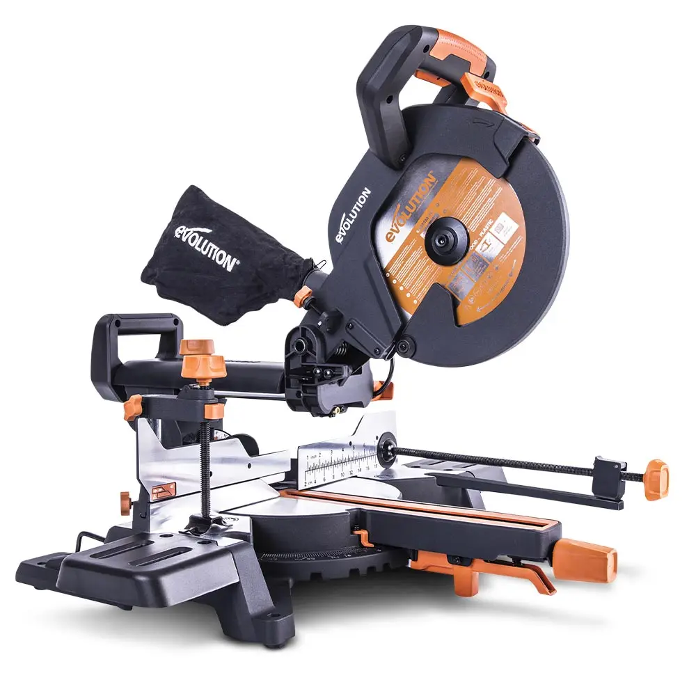 EVOLUTION 2000W 255mm Multi-Material Sliding Mitre Saw R255SMS