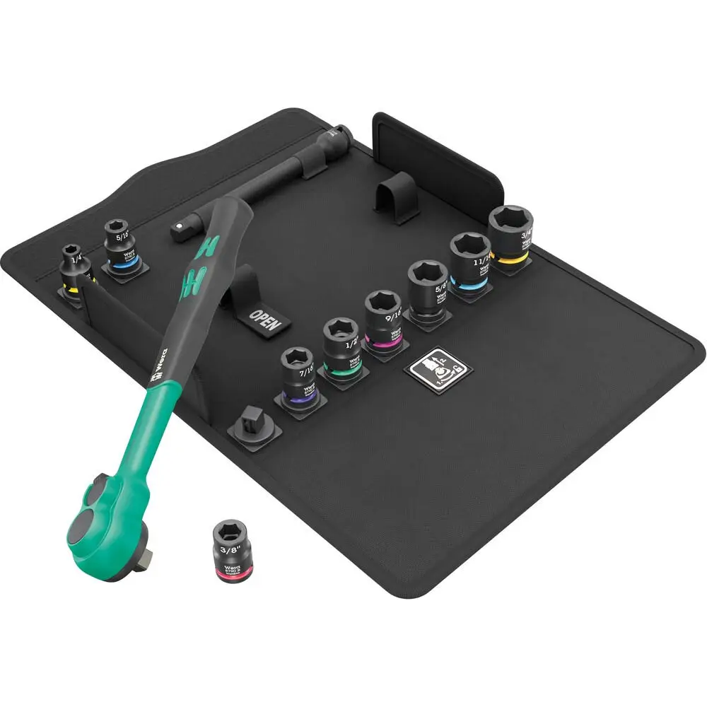 WERA 3/8inch Drive Comfort Impact Socket Set - 11 Piece WER005531