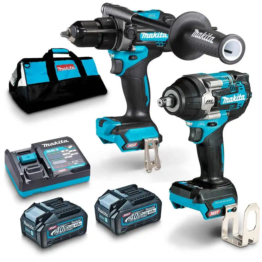 MAKITA 40V Max XGT Brushless 2 Piece 2 x 4.0Ah Combo Kit DK0173G201
