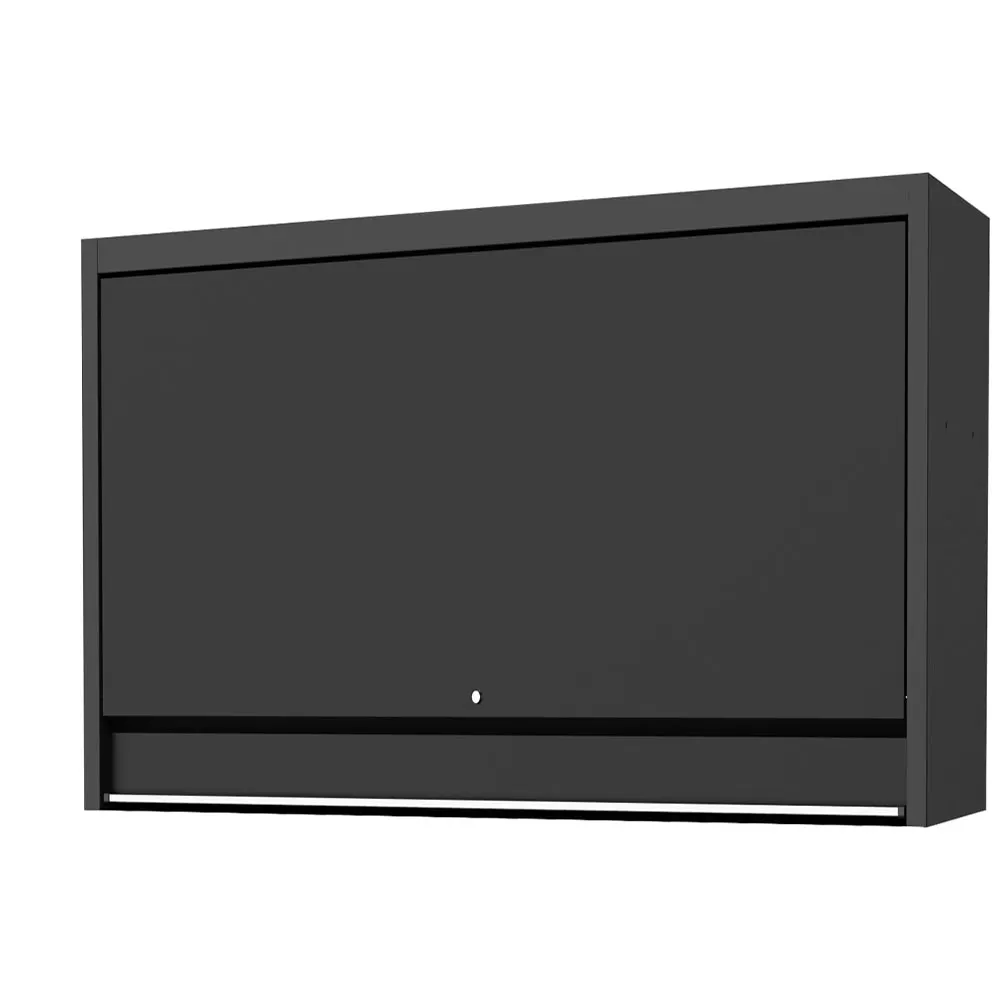SP TOOLS 73inch USA Sumo Series Wide Power Top Hutch - Shelf, Pegboard, Light - Black/Chrome SP44830