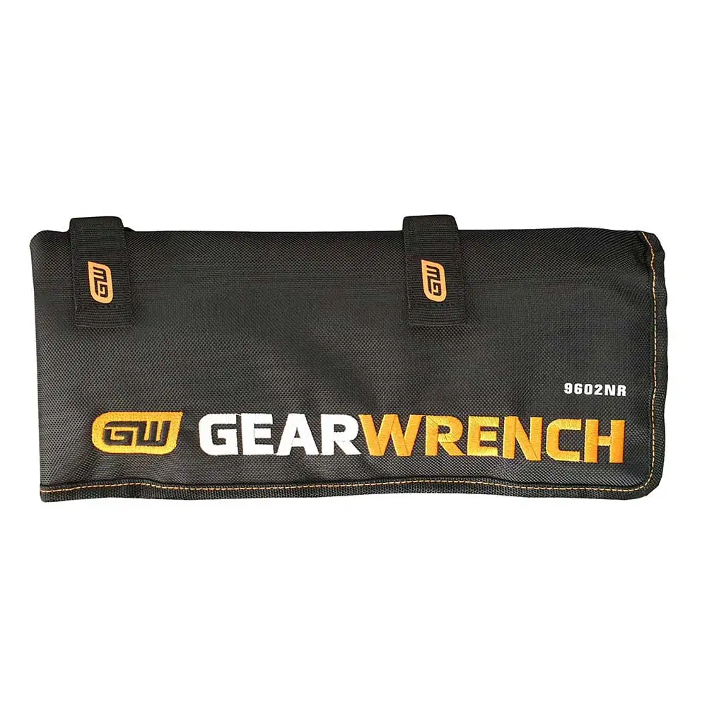 GEARWRENCH 16 Piece 12 Point Metric Reversible Ratcheting Combination Wrench Roll 9602NR