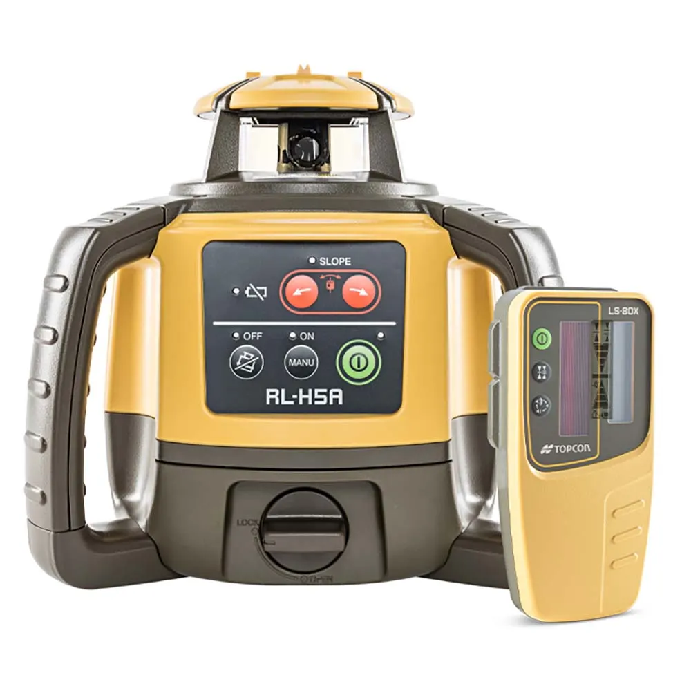 TOPCON RL-H5A Rotary Laser with Slope Rechargeable with Standard LS-80X Receiver 1021200-46