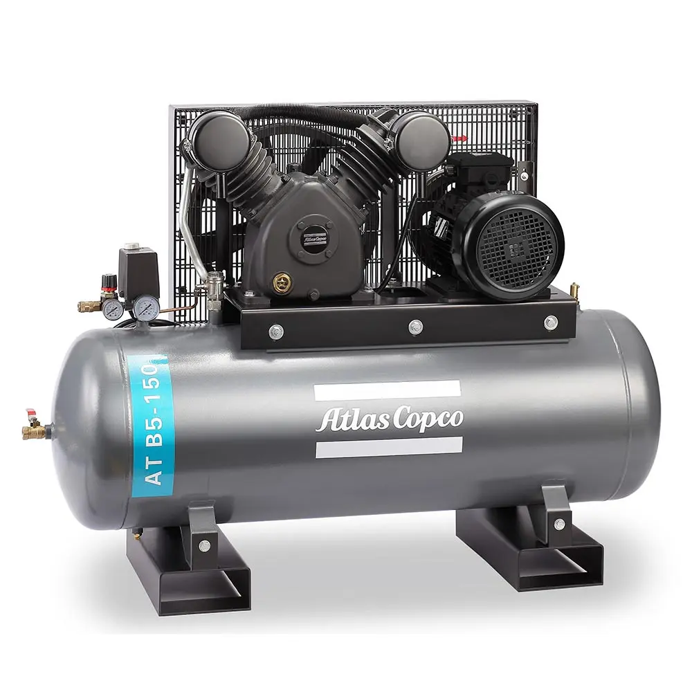 ATLAS COPCO 5.5HP 150L 3 Phase 510L/M Piston Air Compressor 1129740155