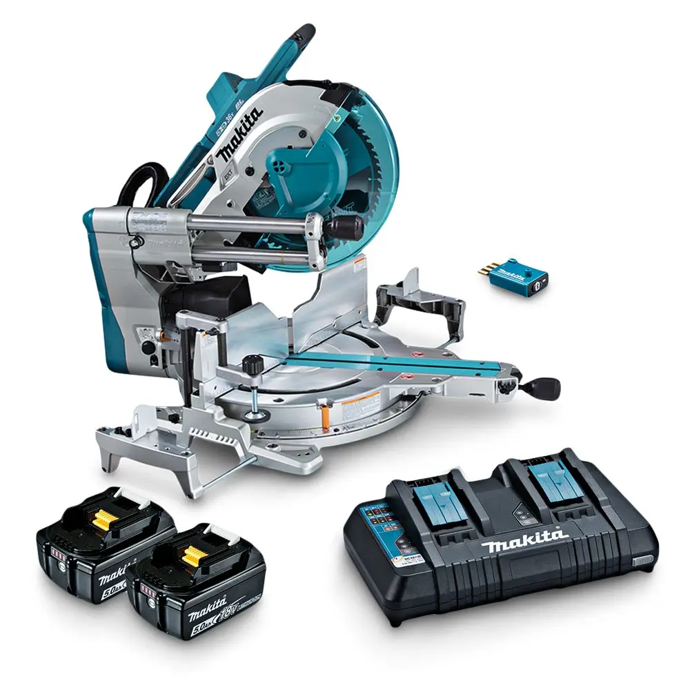 MAKITA 18Vx2 Brushless AWS 2 x 5.0Ah 305mm Slide Compound Saw Kit DLS211PT2U