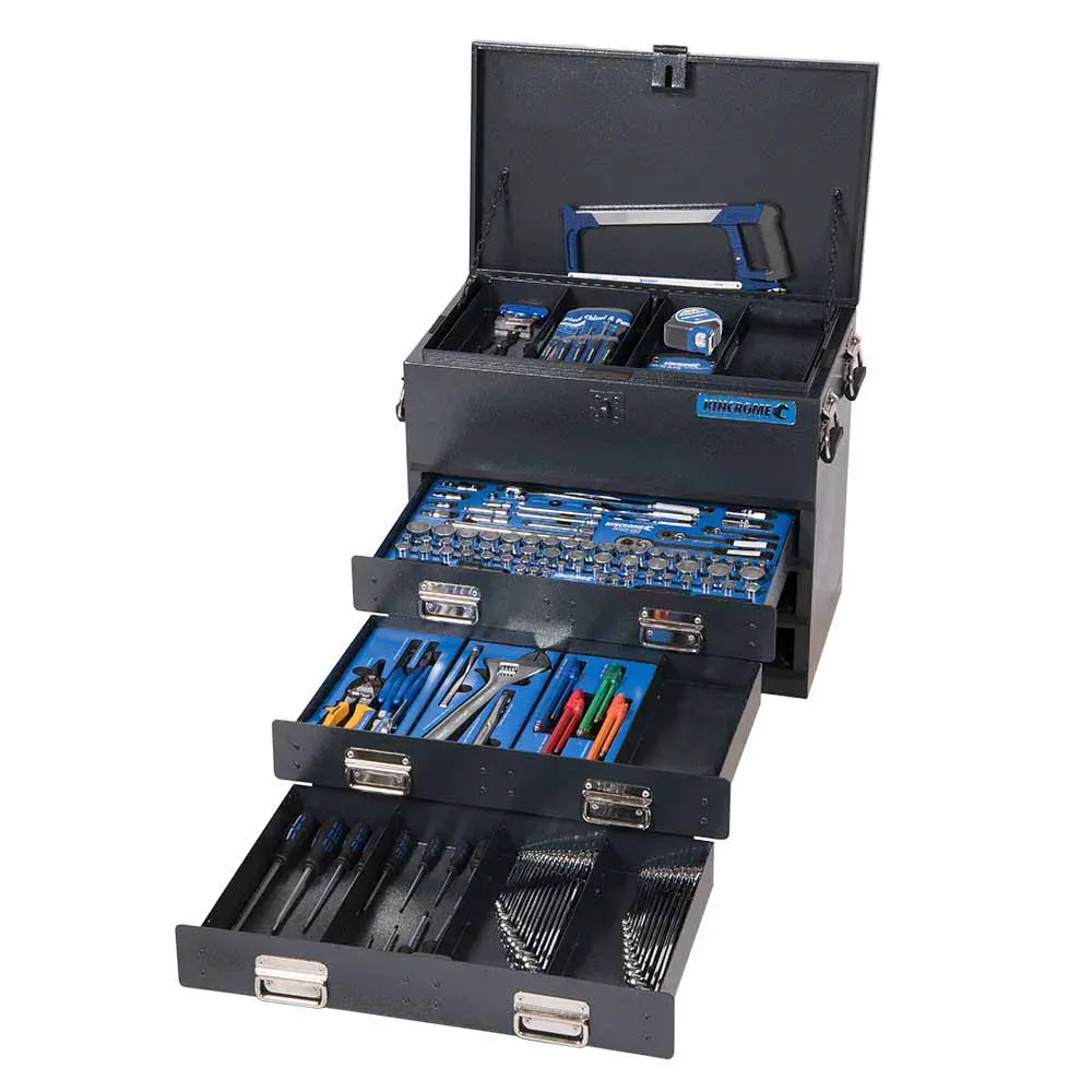 KINCROME 219 Piece 1/4, 3/8 And 1/2 Inch Drive Truck Box Tool Kit K1258