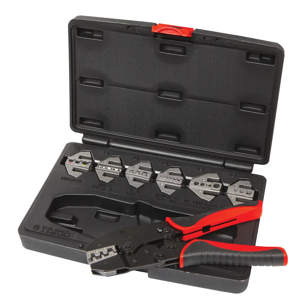 TOLEDO 220mm Ratcheting Crimper 8 Piece Kit 302018
