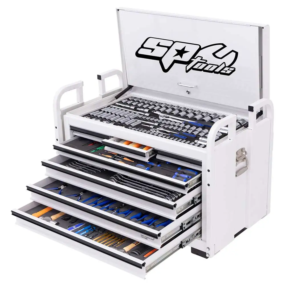 SP TOOLS 413 Piece 7 Drawer Off Road Series Tool Kit - White SP50115WX