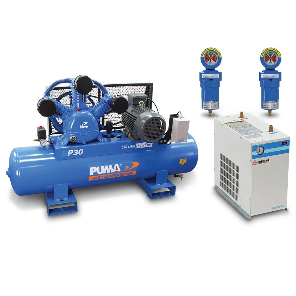 PUMA Air Compressor 5.5HP & 600L/min Dryer Professional Kit PUP30415VPKG