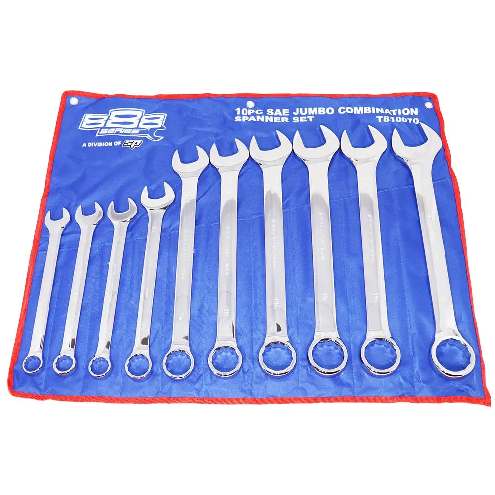 888 TOOLS 10 Piece SAE Jumbo ROE Spanner Set T810070