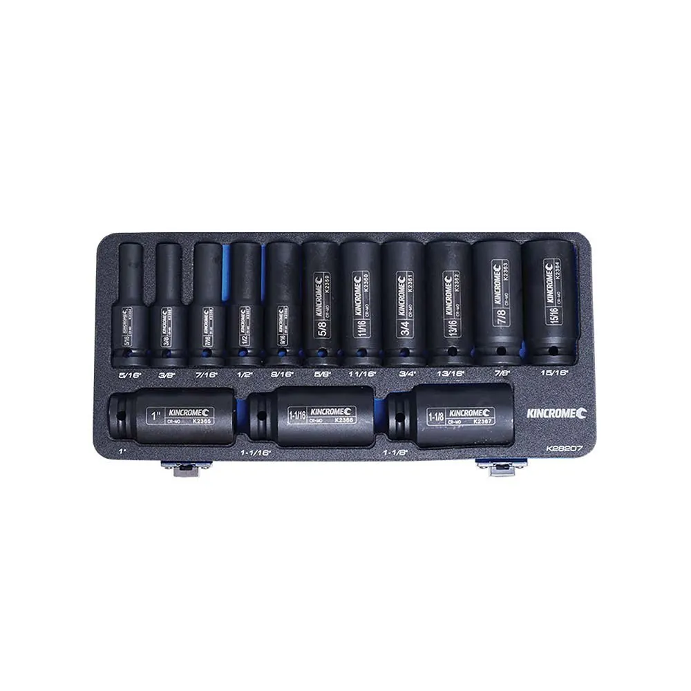 KINCROME 14 Piece Impact 1/2" Drive Socket Set Deep Imperial K28207