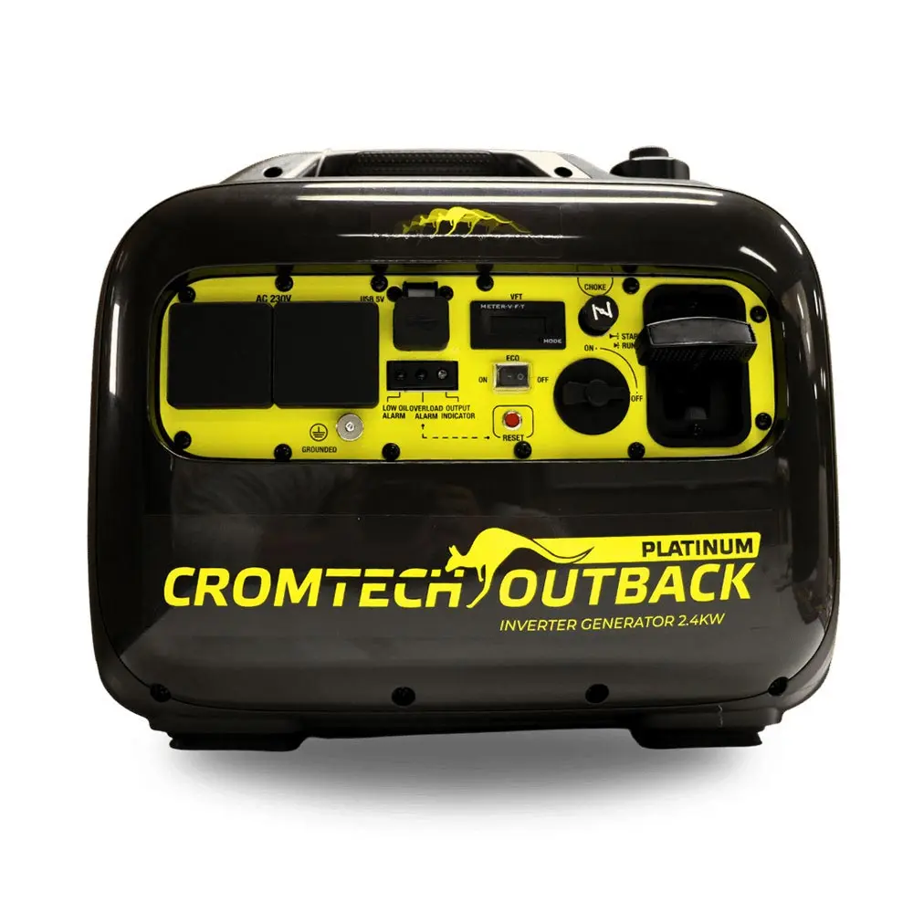 CROMMELINS 2400W Recoil Start Inverter Petrol Generator with 2 X 15A Sockets CTG2500IP
