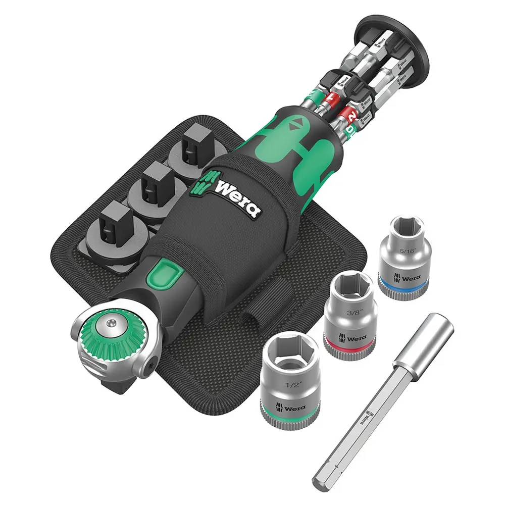 WERA 8009 ZYKLOP AF, 11 Bits, 3x Sockets, Wallet Screwdriver Multi-Bit Set - 18 Piece WER004283