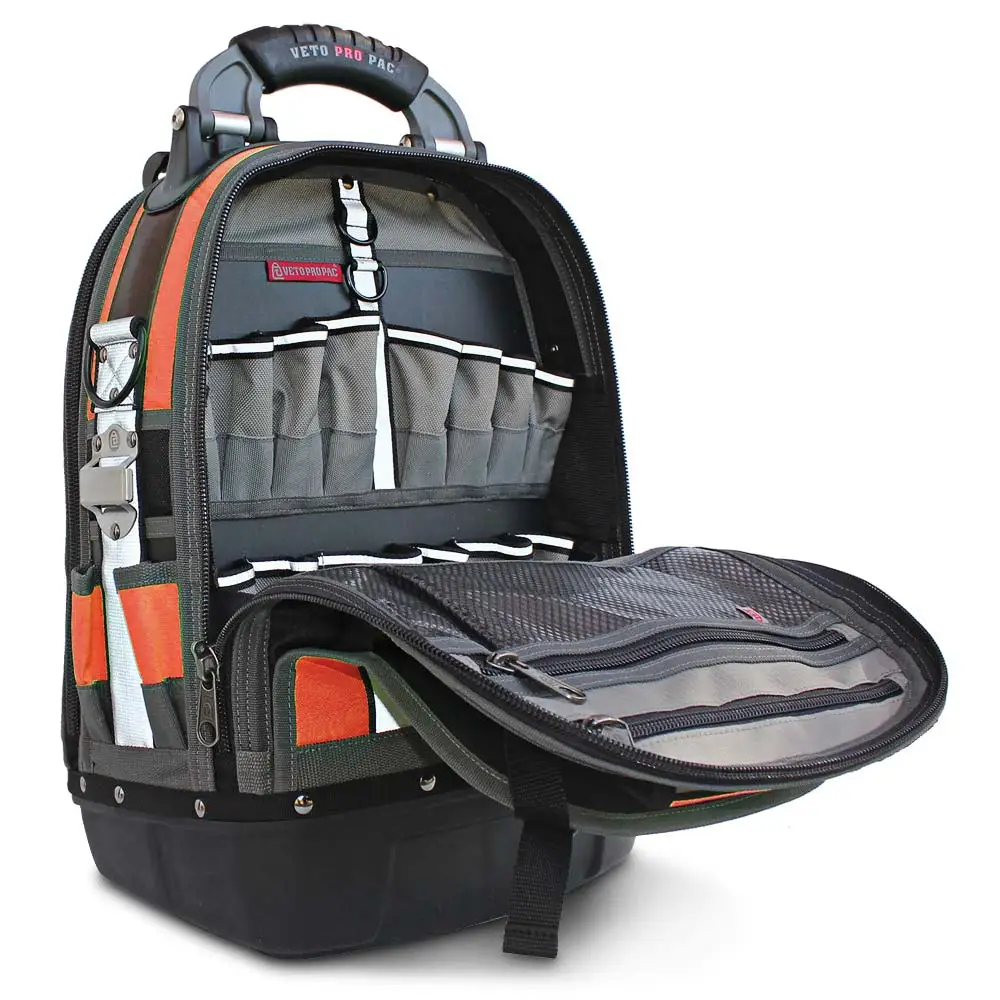 VETO Tech Series Hi-Vis Orange Backpack Tool  Bag VETOTP1HVO