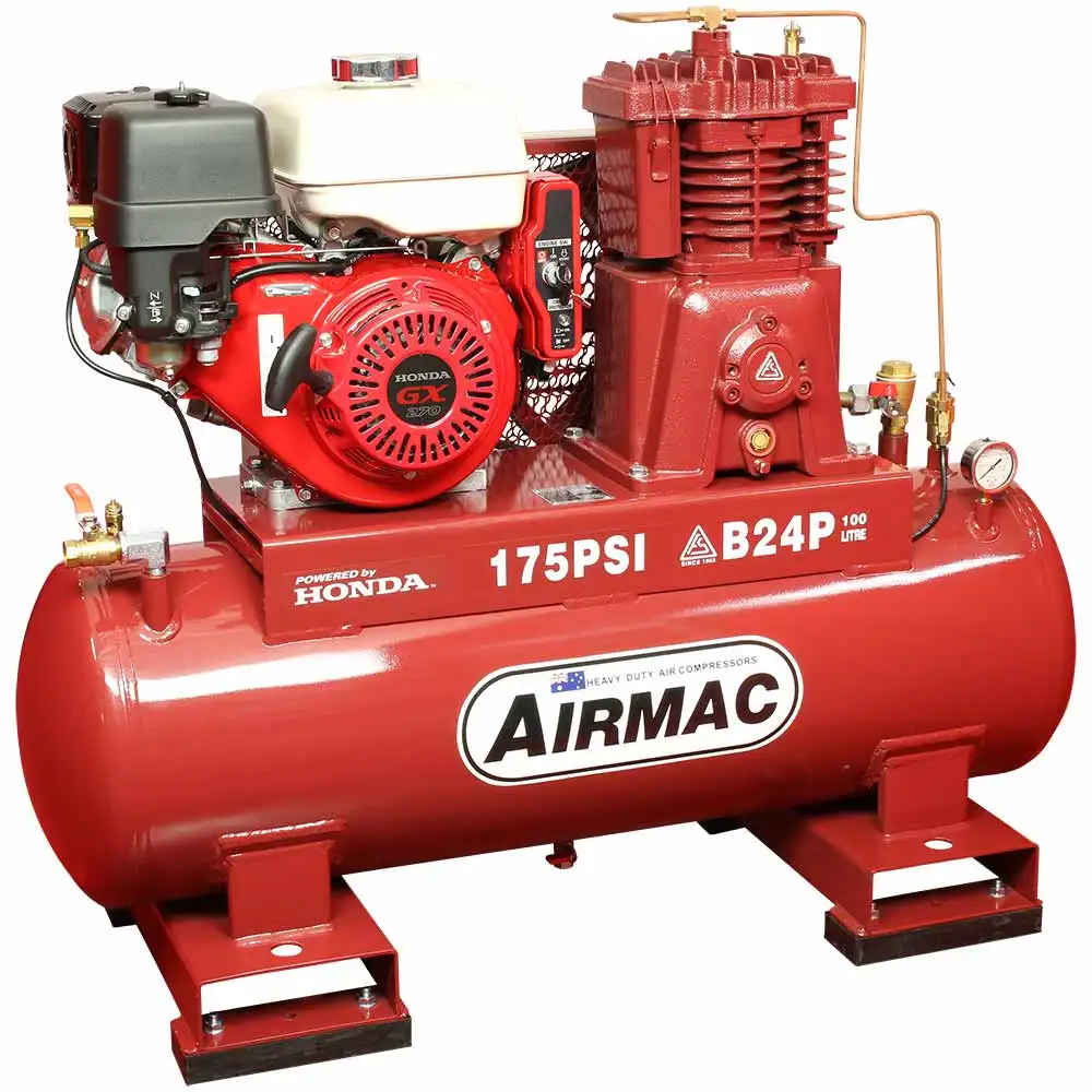 AIRMAC 9hp 100l 470 L/Min Honda Electric Start Air Compressor AM B24P ES