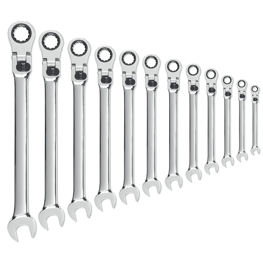 GEARWRENCH 12 pcs 12 Point Metric XL Locking Flex Ratcheting Wrench Set 85698