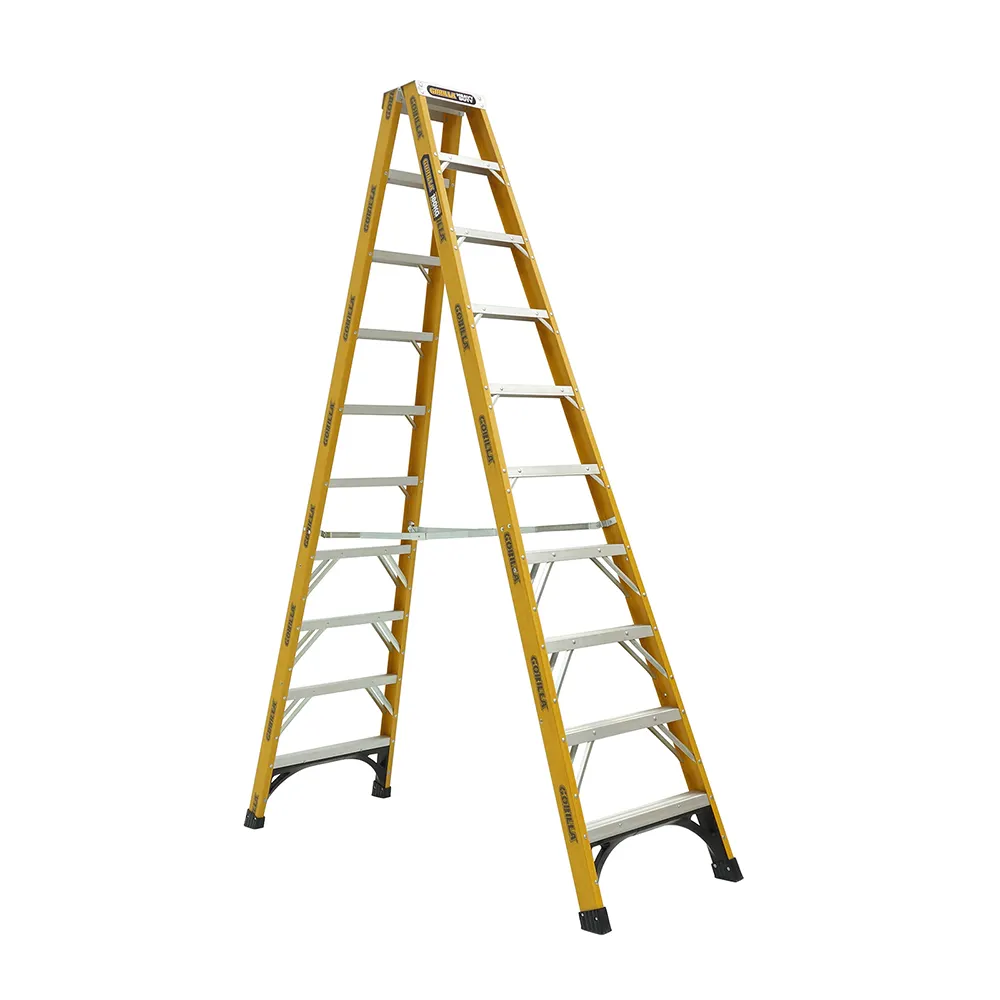 GORILLA 3.0m 180kg Heavy-Duty Fibreglass Double Sided Step Ladder FSM010-HD