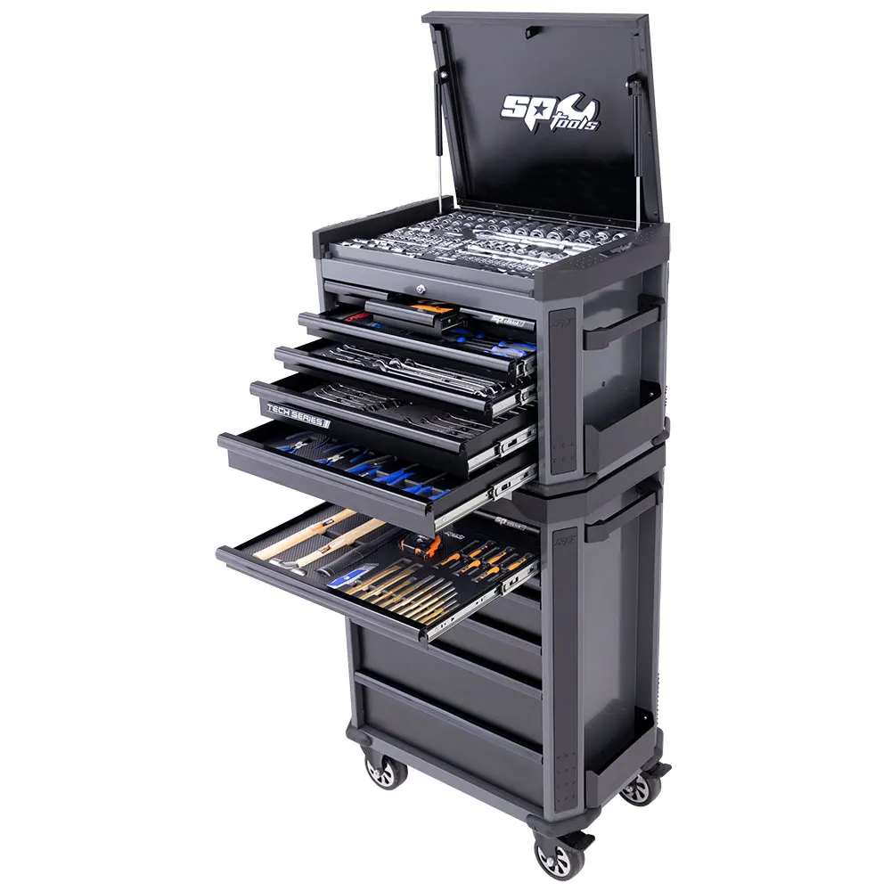 SP Tools Metric/SAE Diamond Black Tech Series Tool Kit with EVA Trays - 336 Piece SP52295DX