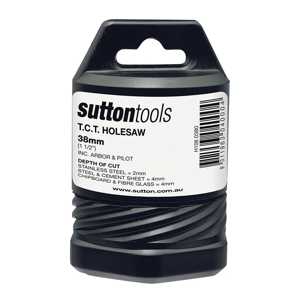 SUTTON 38mm TCT Metal Holesaw w/ Arbor H1080380