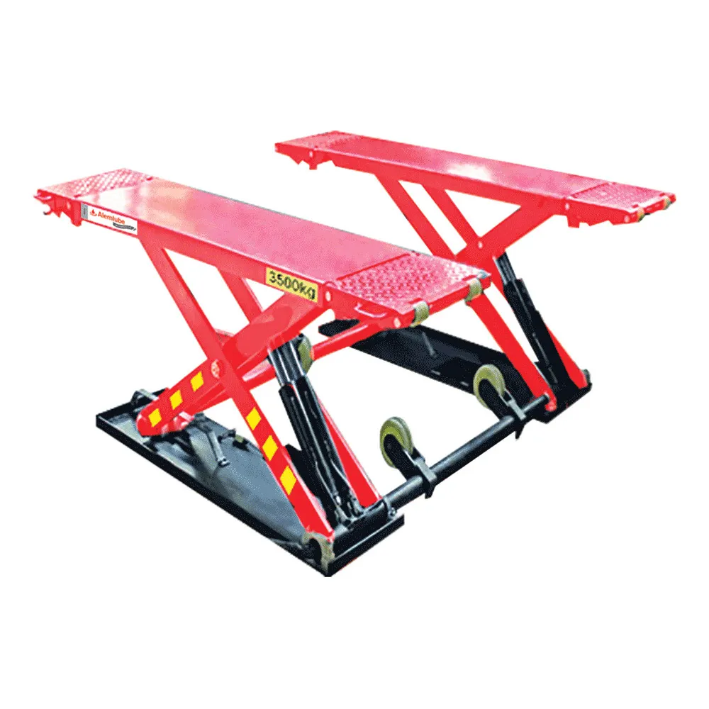 ALEMLUBE Automotive 3.5T Mid Rise Scissor Lift - 240V AA35MRS