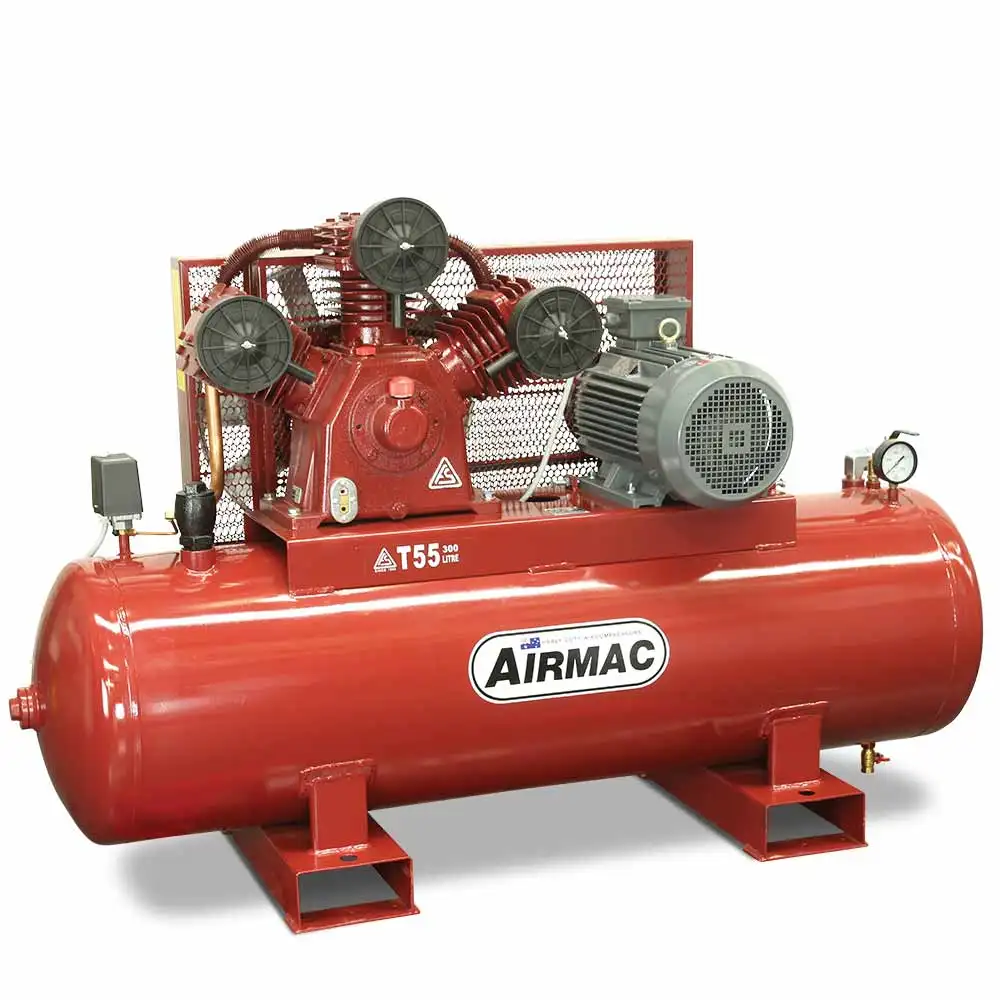 AIRMAC 415V 10hp 300l 1,245 L/Min Air Compressor AM T55 415V