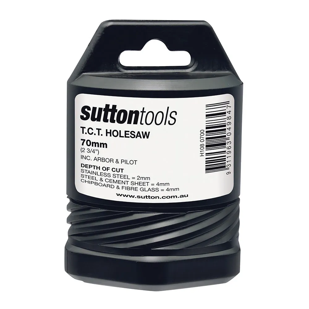 SUTTON 70mm TCT Metal Holesaw w/ Arbor H1080700