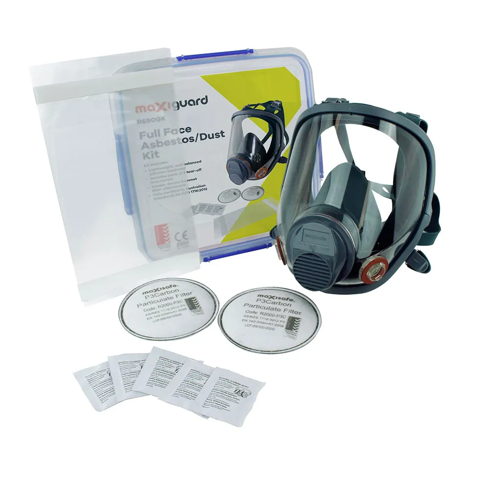 MAXISAFE Maxiguard Full Face Respirator Asbestos/Dust Kit - Large R690GK-L