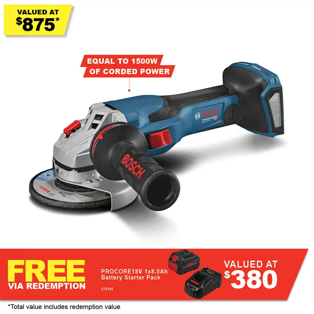 BOSCH 18V BITURBO Brushless 125mm Angle Grinder Skin GWS 18V-15 C 0615990L8G