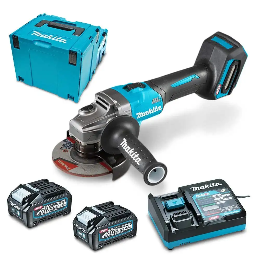 MAKITA 40V Max XGT Brushless 125mm Slide Switch Angle Grinder Kit GA005GM201