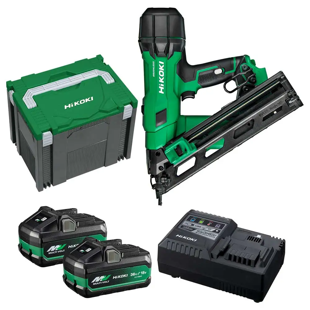 HIKOKI 18V 2 X 2.5/5ah 15GA 65mm Finisher Nailer Kit NT1865DAA(HXZ)