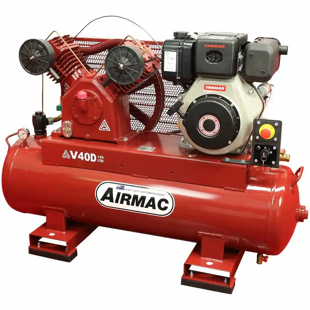 AIRMAC 10hp 120l 850 L/Min Electric Start Yanmar Diesel Air Compressor AM V40D ES