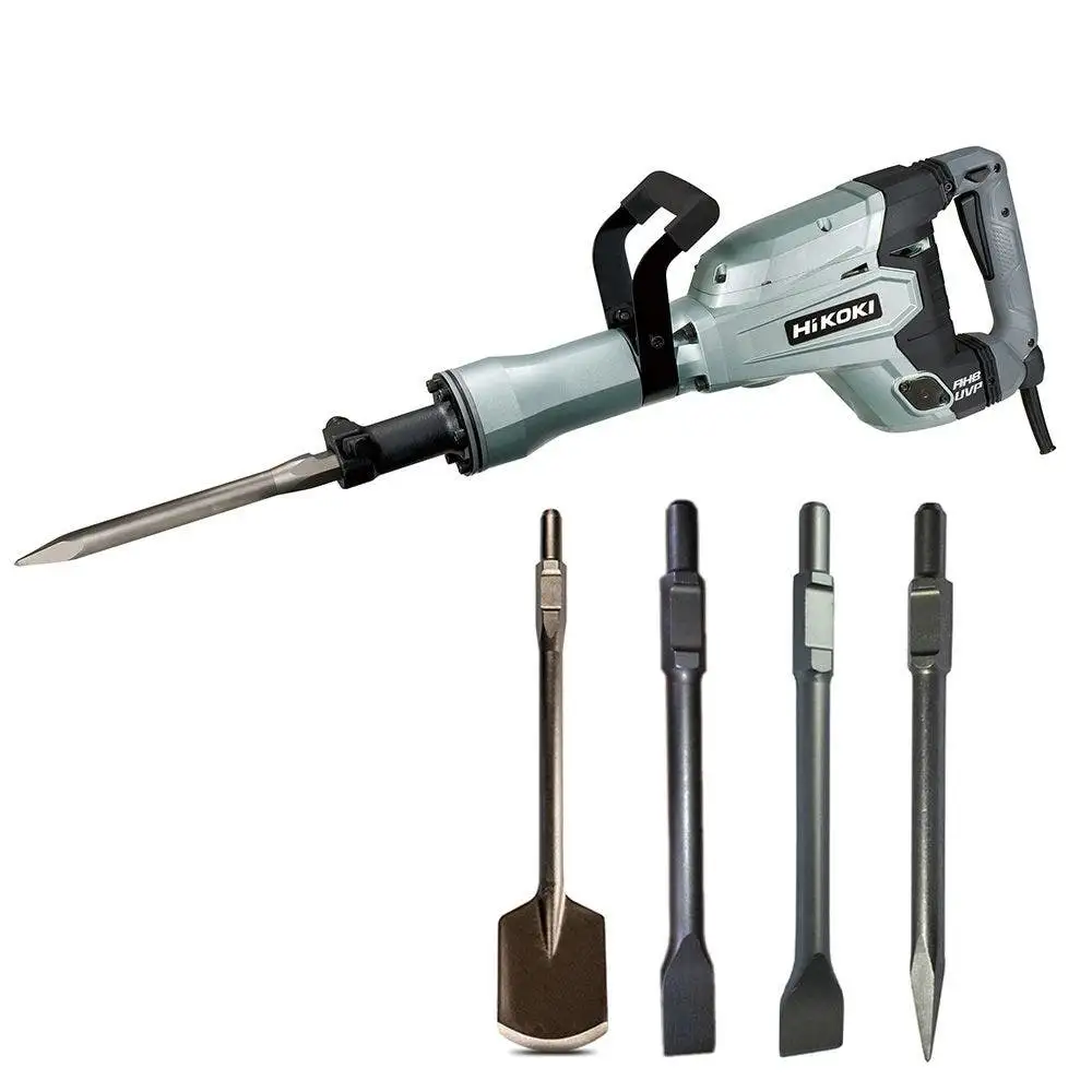 HiKOKI 30mm 1400W Hex Demolition Hammer with Detroit 4pc Bits TTKIT705