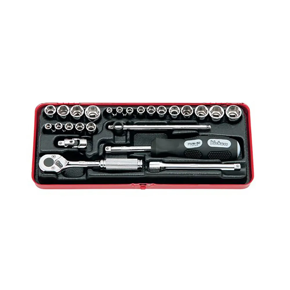 KOKEN 1/4inch Drive Metric/AF Socket Set - 25 Piece KO2201AM
