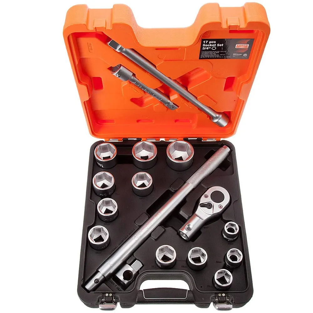 BAHCO 3/4inch Drive Metric Socket Set - 17 Piece SLX17