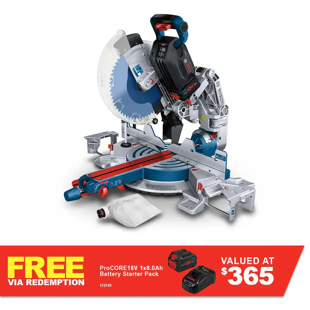 BOSCH 18V BITURBO Brushless 305mm Glide Compound Mitre Saw Skin 0601B43040