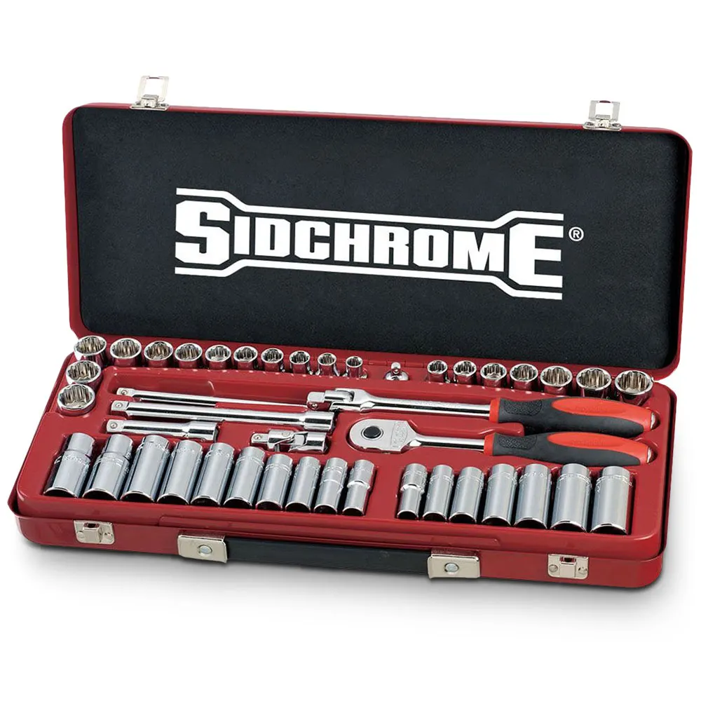 SIDCHROME 3/8inch Drive Met & AF 43Pc Socket Set SCMT13107