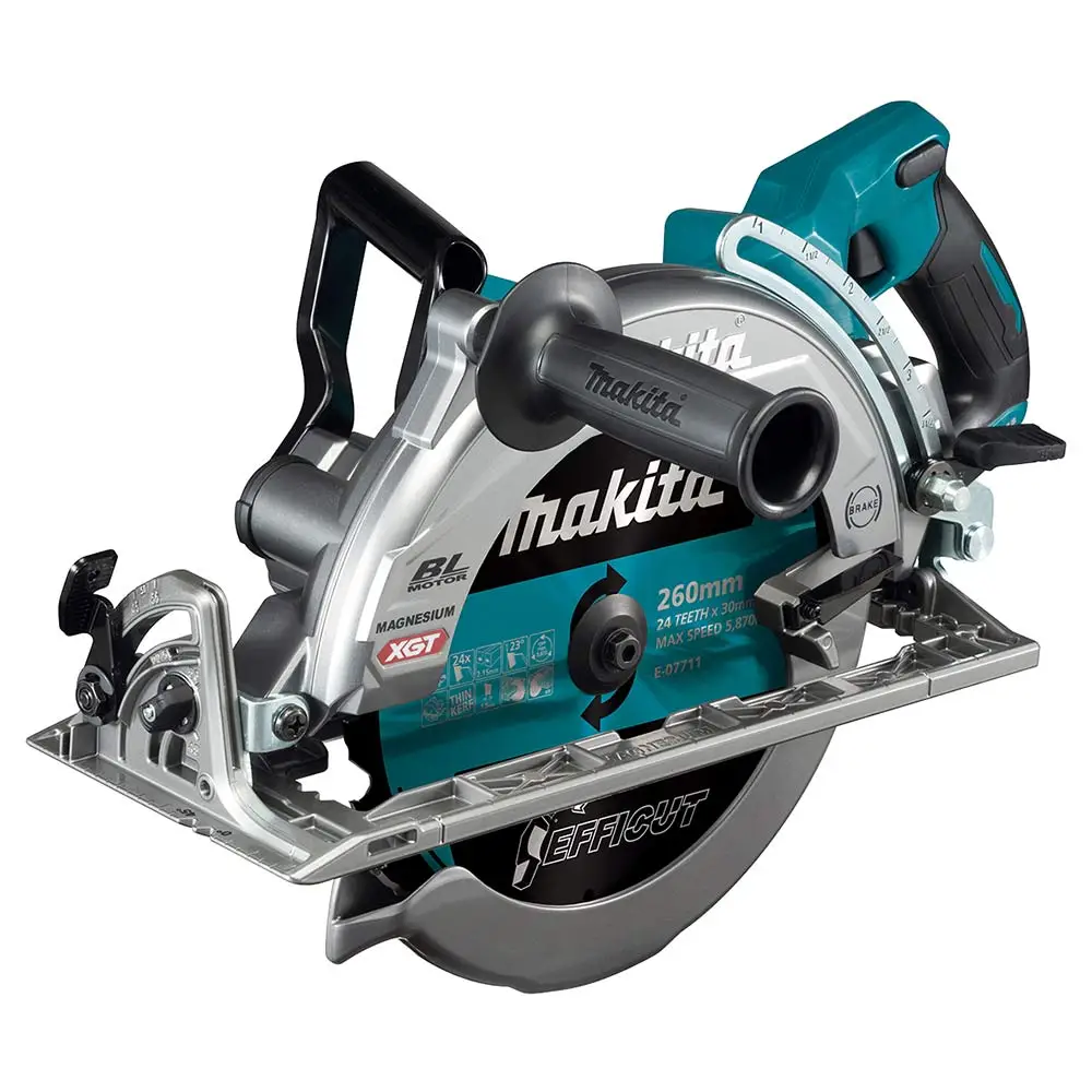 MAKITA 40V Max XGT Brushless 260mm Rear Handle Circular Saw Skin RS002GZ